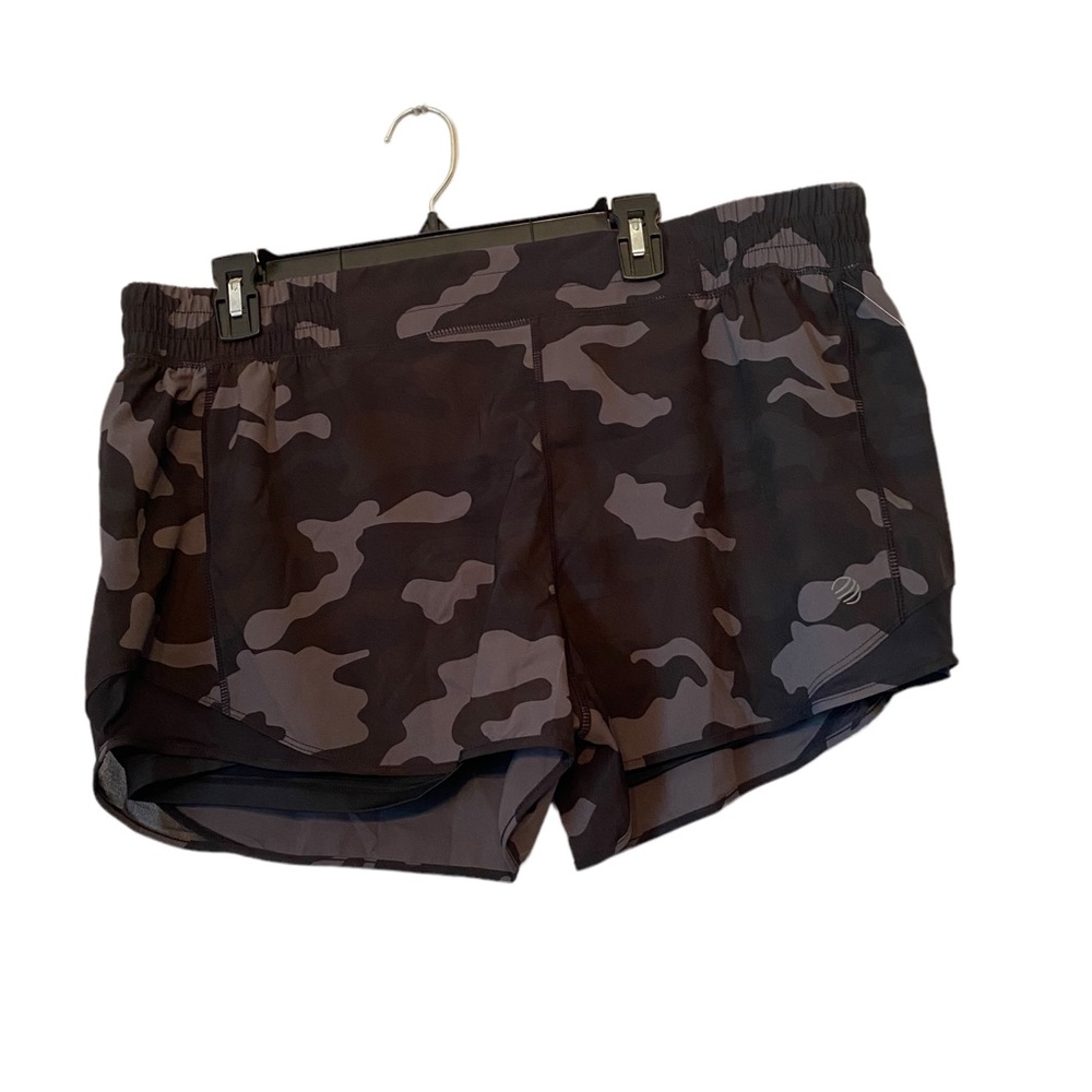 MPG Black and Gray Camouflage Athletic Shorts
